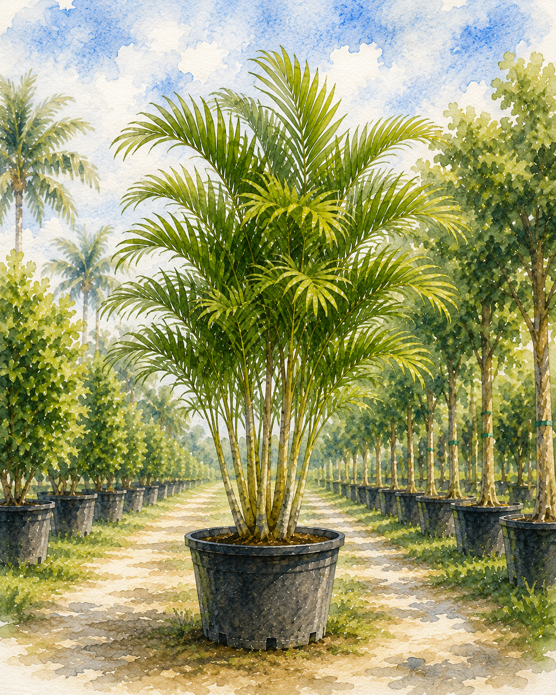 Montgomery Palm material for Abel Tree Farm inventory.